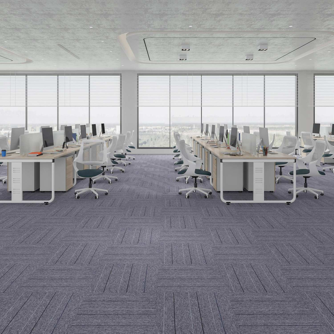 Modular Solid Color 100% PP Carpet Tiles for Airport