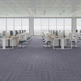 Modular Solid Color 100% PP Carpet Tiles for Airport