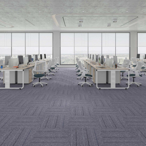 Modular Solid Color 100% PP Carpet Tiles for Airport
