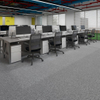 Modular Solid Color 100% PP Carpet Tiles for Airport