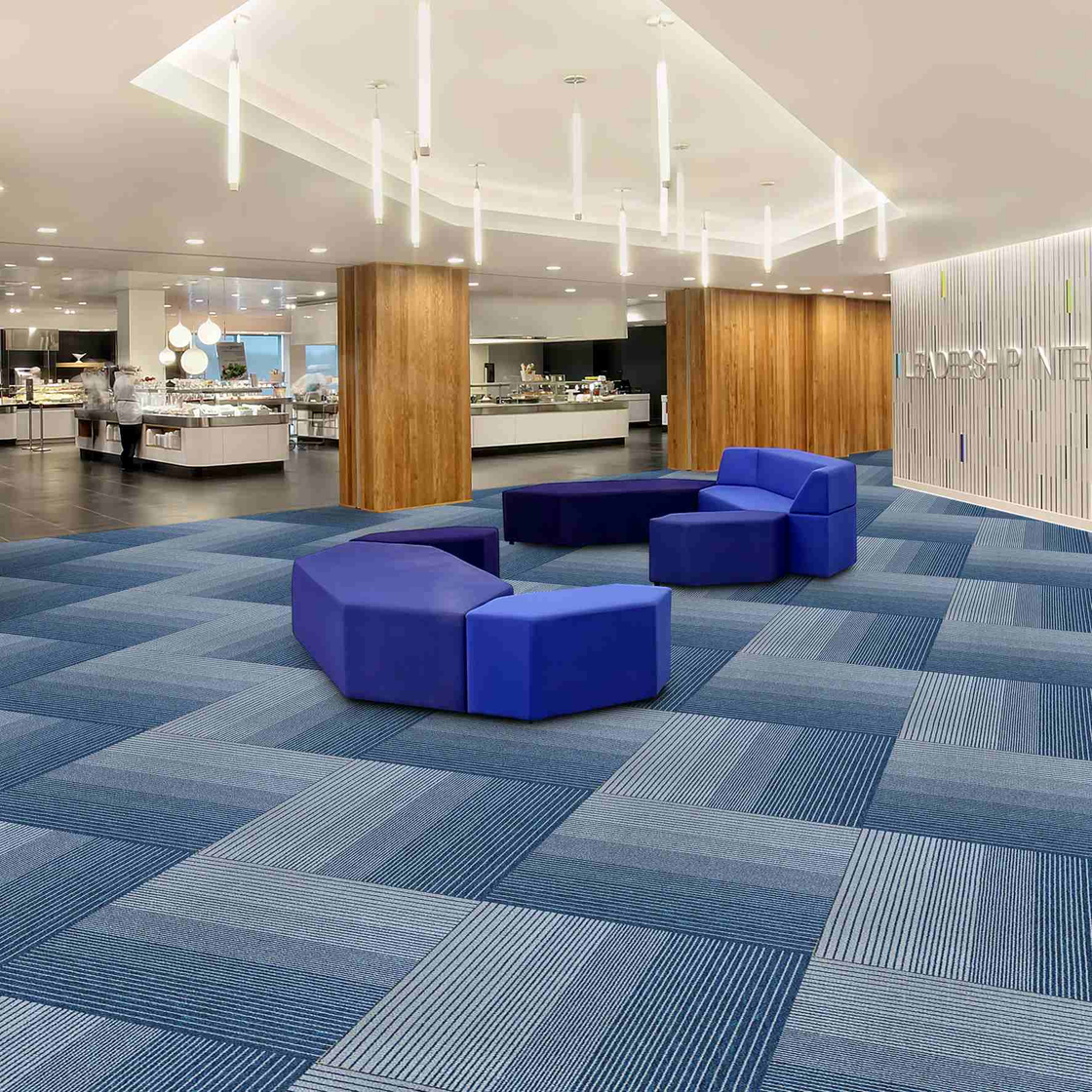 Anti-Static Stripe 50*50 Carpet Tiles for Hotel