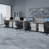 Commercial nylon carpet tiles with textured surface